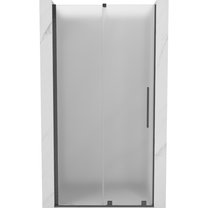 Mexen Velar sliding shower doors 120 cm, frost, brushed gun gray - 871-120-000-31-66