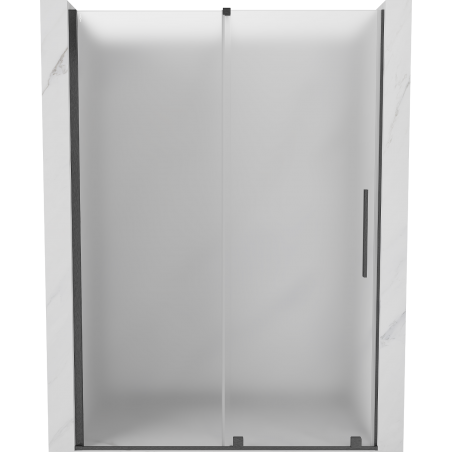 Mexen Velar Sliding Shower Doors 160 cm, Frosted, Brushed Gun Gray - 871-160-000-31-66