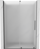 Mexen Velar Sliding Shower Doors 160 cm, Frosted, Brushed Gun Gray - 871-160-000-31-66