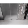 Mexen Velar Sliding Shower Doors 160 cm, Frosted, Brushed Gun Gray - 871-160-000-31-66