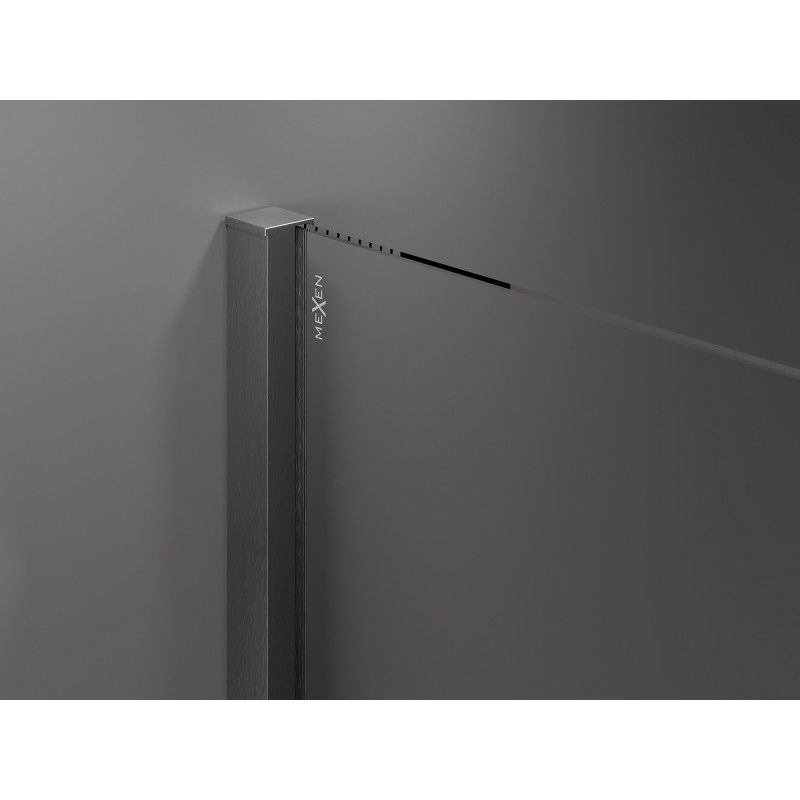 Mexen Velar sliding shower doors 90 cm, graphite, brushed gun gray - 871-090-000-41-66