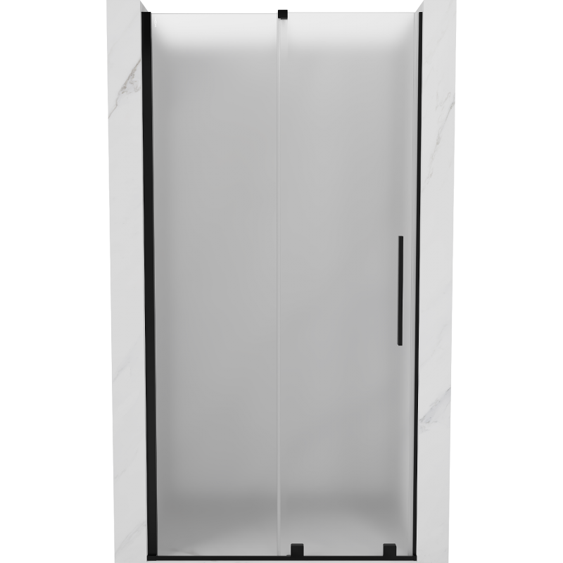 Mexen Velar sliding shower door 90 cm, frosted, black - 871-090-000-31-70