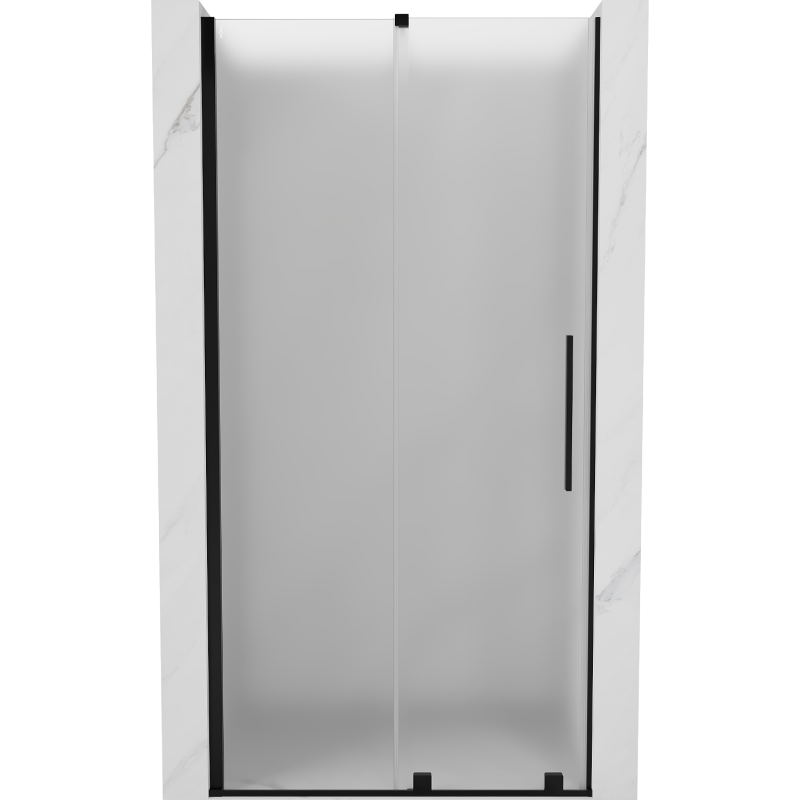 Mexen Velar sliding shower door 110 cm, frosted, black - 871-110-000-31-70
