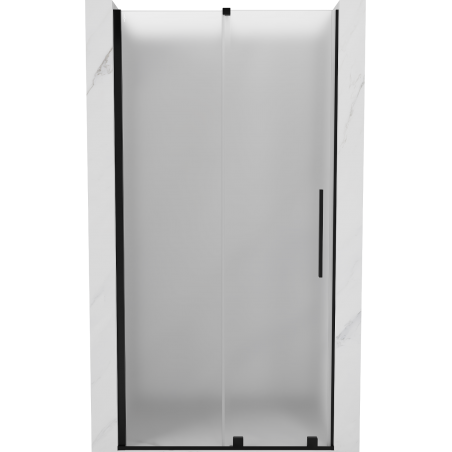 Mexen Velar sliding shower doors 120 cm, frosted, black - 871-120-000-31-70