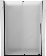 Mexen Velar Sliding Shower Door 140 cm, Frosted, Black - 871-140-000-31-70