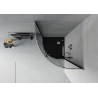 Mexen Rio shower cabin semicircular 80 x 80 cm, graphite, chrome + Flat tray, black - 863-080-080-01-40-4170