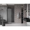 Mexen Velar sliding shower door 110 cm, frosted, black - 871-110-000-31-70