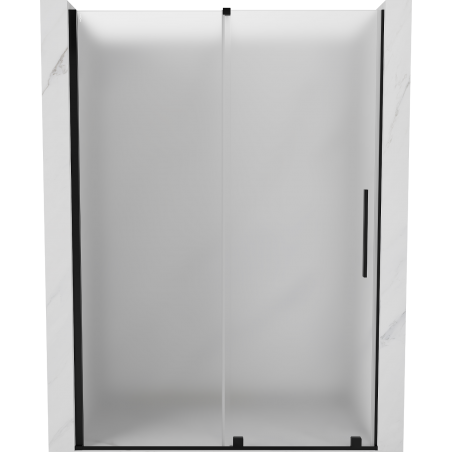 Mexen Velar sliding shower doors 160 cm, frosted, black - 871-160-000-31-70