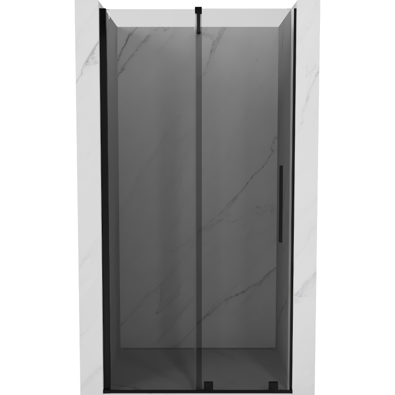 Mexen Velar sliding shower door 100 cm, graphite, black - 871-100-000-41-70