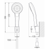Mexen R-05 shower set, black - 785055052-70