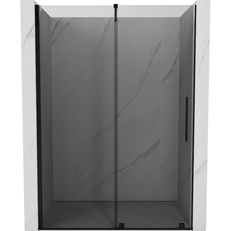 Mexen Velar sliding shower door 130 cm, graphite, black - 871-130-000-41-70
