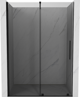 Mexen Velar 140 cm Sliding Shower Door, Graphite, Black - 871-140-000-41-70