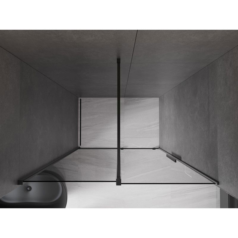 Mexen Velar Sliding Shower Door 150 cm, Graphite, Black - 871-150-000-41-70
