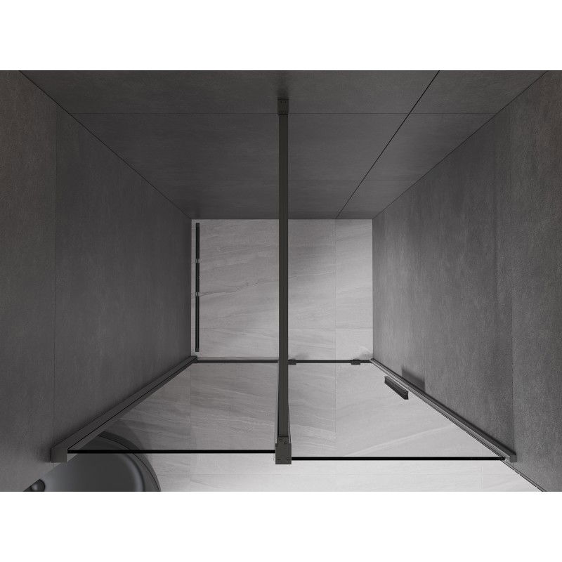 Mexen Velar sliding shower door 90 cm, graphite, gun metal - 871-090-000-41-95