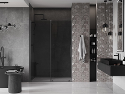 Mexen Velar sliding shower doors 150 cm, graphite, gun metal - 871-150-000-41-95