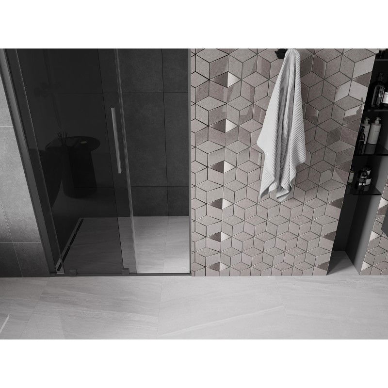Mexen Velar sliding shower door 110 cm, graphite, gun metal - 871-110-000-41-95