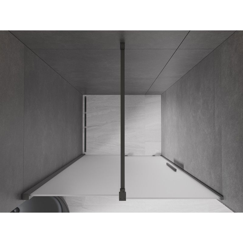 Mexen Velar sliding shower door 120 cm, frosted, gun metal - 871-120-000-31-95