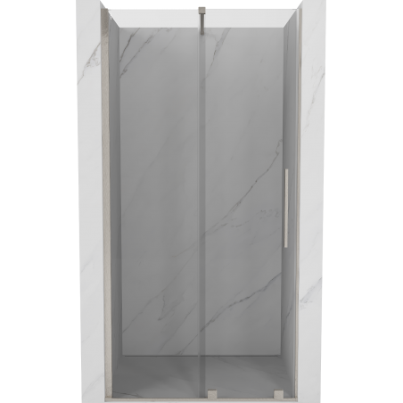 Mexen Velar Sliding Shower Doors 90 cm, Transparent, Brushed Nickel - 871-090-000-01-97