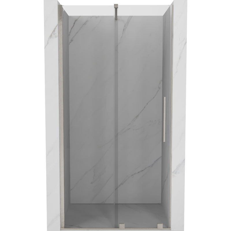 Mexen Velar sliding shower doors 120 cm, transparent, brushed nickel - 871-120-000-01-97
