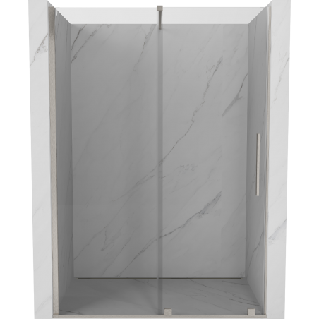 Mexen Velar sliding shower door 140 cm, transparent, brushed nickel - 871-140-000-01-97