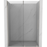 Mexen Velar sliding shower door 140 cm, transparent, brushed nickel - 871-140-000-01-97