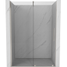 Mexen Velar sliding shower doors 140 cm, transparent, brushed nickel - 871-140-000-01-97