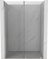 Mexen Velar sliding shower door 160 cm, transparent, brushed nickel - 871-160-000-01-97