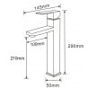 Mexen Emma tall black sink faucet - 71910-70