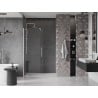 Mexen Velar sliding shower doors 140 cm, transparent, brushed nickel - 871-140-000-01-97