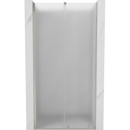 Mexen Velar sliding shower door 100 cm, frost, brushed nickel - 871-100-000-31-97