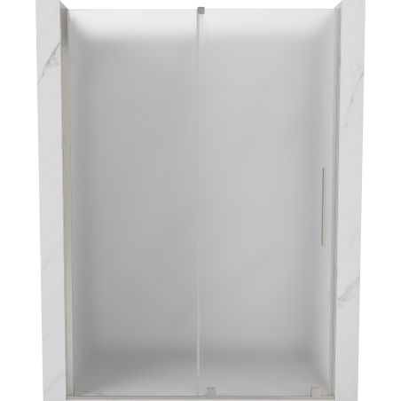 Mexen Velar sliding shower door 130 cm, frosted, brushed nickel - 871-130-000-31-97