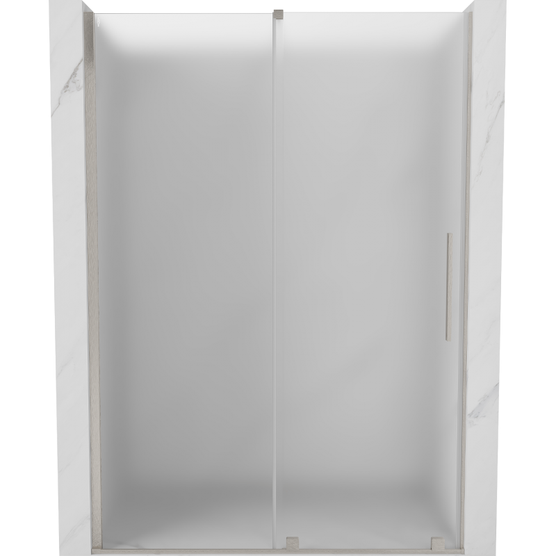 Mexen Velar sliding shower doors 140 cm, frost, brushed nickel - 871-140-000-31-97