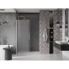 Mexen Velar sliding shower door 140 cm, frost, brushed nickel - 871-140-000-31-97