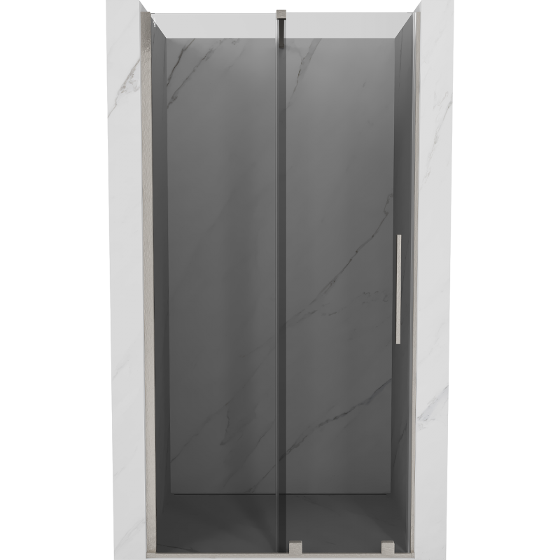 Mexen Velar sliding shower door 100 cm, graphite, brushed nickel - 871-100-000-41-97