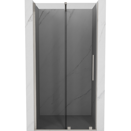 Mexen Velar 110 cm Sliding Shower Door, Graphite, Brushed Nickel - 871-110-000-41-97