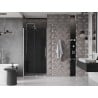 Mexen Velar sliding shower door 100 cm, graphite, brushed nickel - 871-100-000-41-97