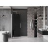 Mexen Velar 140 cm Sliding Shower Door, Graphite, Brushed Nickel - 871-140-000-41-97