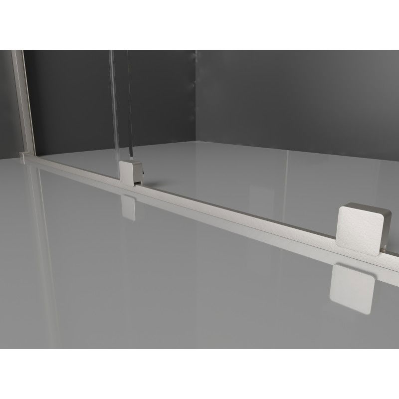 Mexen Velar 110 cm Sliding Shower Door, Graphite, Brushed Nickel - 871-110-000-41-97