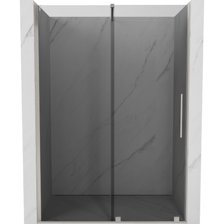 Mexen Velar sliding shower door 130 cm, graphite, brushed nickel - 871-130-000-41-97