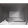 Mexen Velar sliding shower door 130 cm, graphite, brushed nickel - 871-130-000-41-97