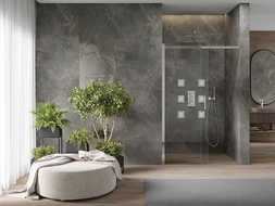 Mexen Omega sliding shower door 160 cm, Transparent, Chrome - 825-160-000-01-00