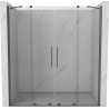 Mexen Velar Duo 170 cm sliding shower door, transparent, gun metal - 871-170-000-02-95