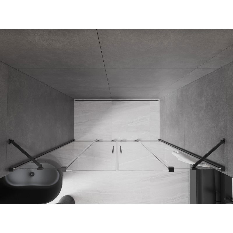 Mexen Velar Duo Sliding Shower Door 200 cm, Transparent, Gun Metal - 871-200-000-02-95