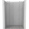 Mexen Velar Duo sliding shower door 140 cm, transparent, brushed nickel - 871-140-000-02-97
