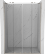 Mexen Velar Duo sliding shower doors 150 cm, transparent, brushed nickel - 871-150-000-02-97
