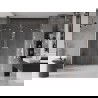 Mexen Velar Duo sliding shower door 180 cm, transparent, brushed nickel - 871-180-000-02-97