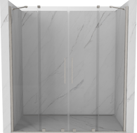 Mexen Velar Duo Sliding Shower Doors 170 cm, Transparent, Brushed Nickel - 871-170-000-02-97