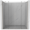 Mexen Velar Duo sliding shower door 180 cm, transparent, brushed nickel - 871-180-000-02-97