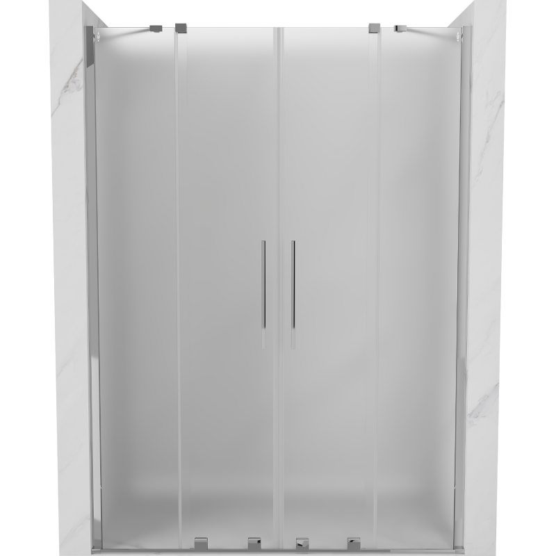 Mexen Velar Duo sliding shower doors 140 cm, frost, chrome - 871-140-000-32-01