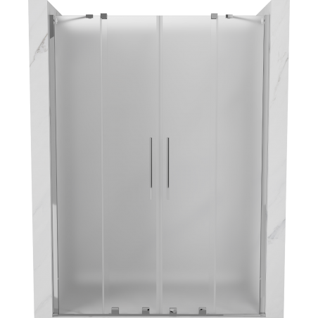 Mexen Velar Duo sliding shower doors 140 cm, frost, chrome - 871-140-000-32-01